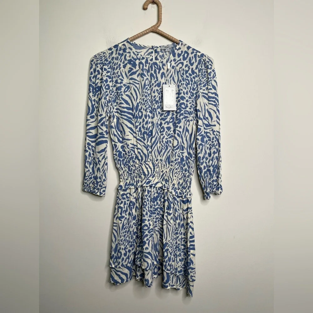 NEW Rails Inez Dress- in Blue Mixed Animal - Picture 9 of 10